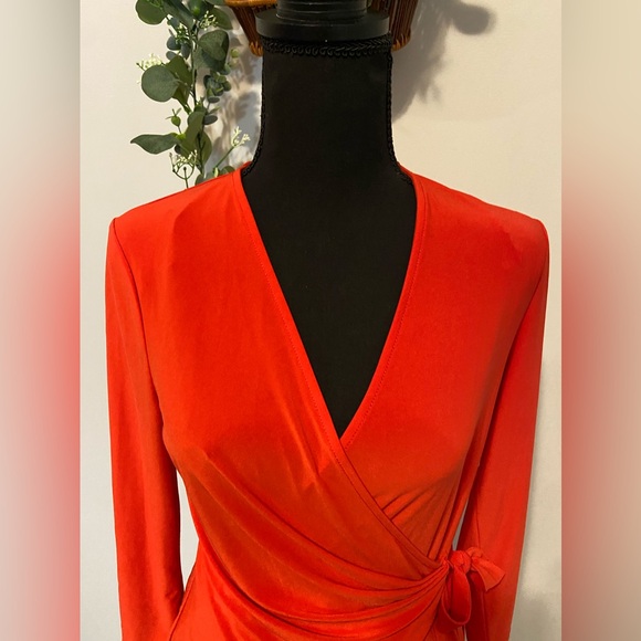 Anne Klein Faux Wrap Shirt - Picture 3 of 6